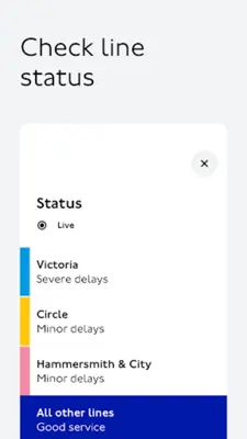 TfL Go Live Tube, Bus & Rail android App screenshot 7
